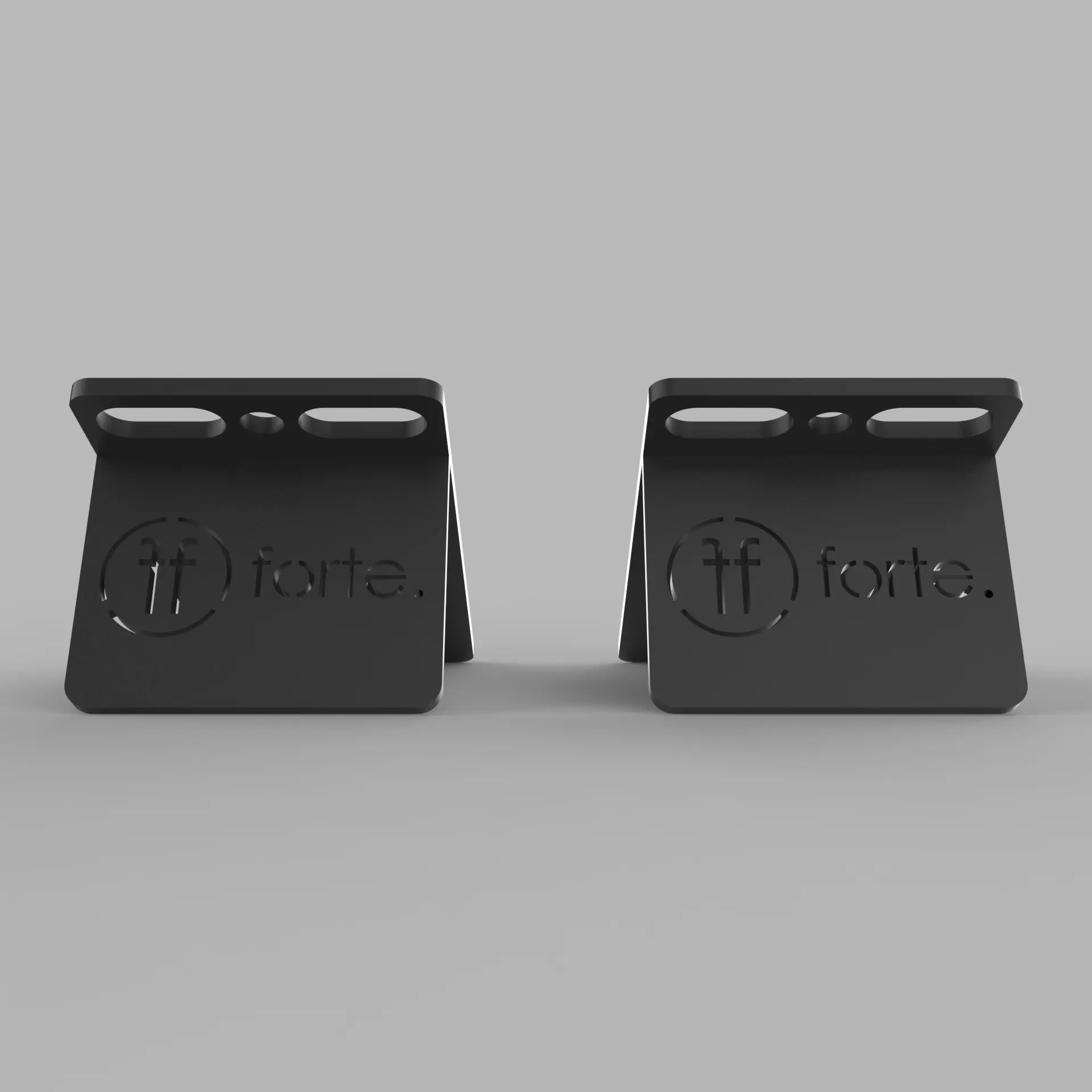 Slant doubles photo of aluminium black Forte Fitness slant blocks wedges