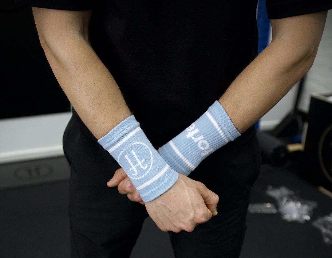 sky blue wrist bands light blue sweat bands