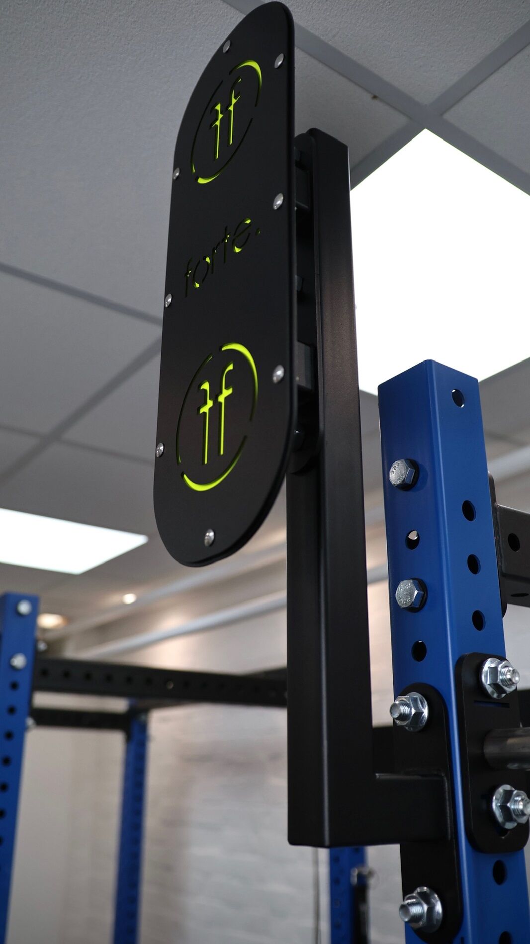 wall ball target double wall ball target in yellow mounted on a rack