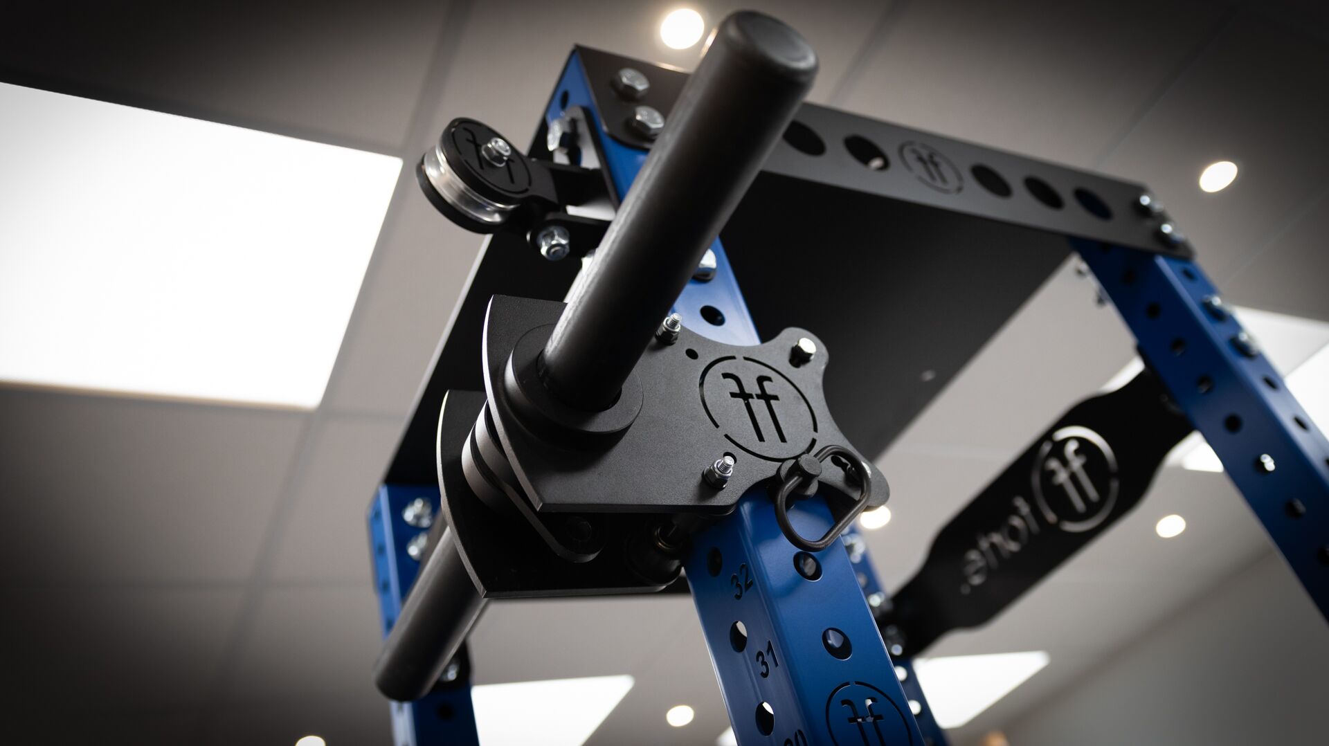 rack roller new rack roller pulley body and swivel bracket mounted on a rack